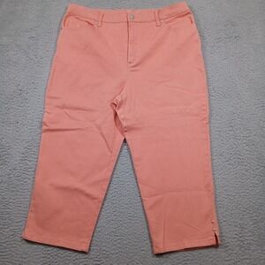 Gloria Vanderbilt‎ Amanda Women's 16 Coral Cropped Jeans Slimming Effect